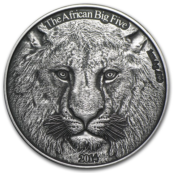 2014 Burkina Faso 1 oz Silver African Big Five The Lion 2014 Burkina Faso 1 oz Silver African Big Five The Lion