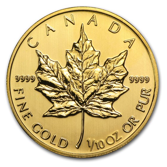 2014 Canada 1/10 oz Gold Maple Leaf BU