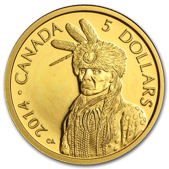 2014 Canada 1/10 oz Proof Gold $5 Portrait of Nanaboozhoo 2014 Canada 1/10 oz Proof Gold $5 Portrait of Nanaboozhoo