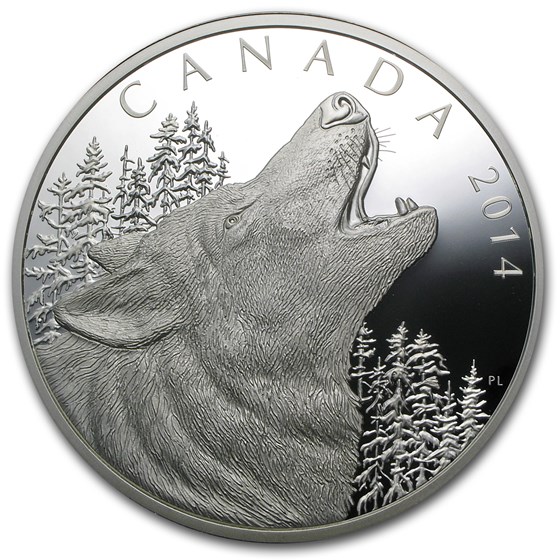 2014 Canada 1/2 kilo Silver $125 Howling Wolf 2014 Canada 1/2 kilo Silver $125 Howling Wolf