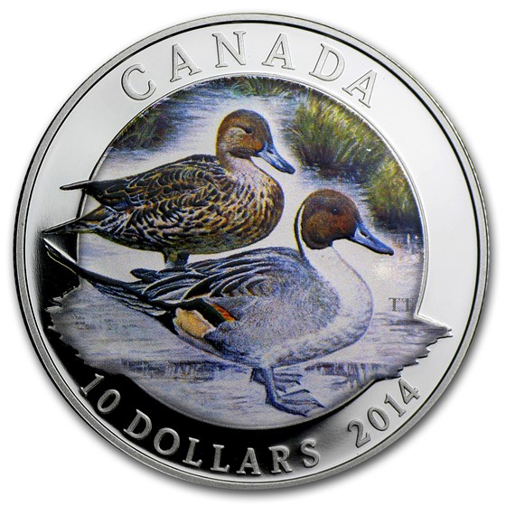2014 Canada 1/2 oz Silver $10 Ducks of Canada Pintail 2014 Canada 1/2 oz Silver $10 Ducks of Canada Pintail