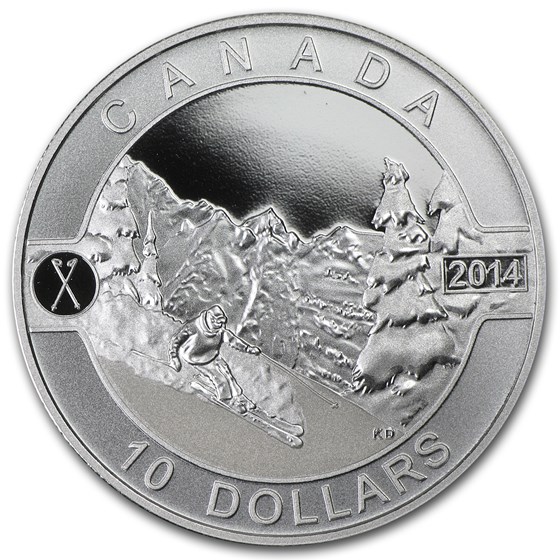 2014 Canada 1/2 oz Silver $10 Skiing Canada's Slopes 2014 Canada 1/2 oz Silver $10 Skiing Canada's Slopes