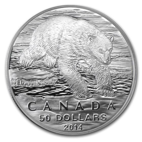 2014 Canada 1/2 oz Silver $50 Iconic Polar Bear 2014 Canada 1/2 oz Silver $50 Iconic Polar Bear