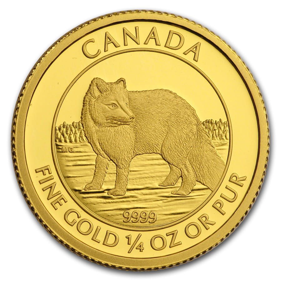 Buy 2014 Canada 1/4 oz Proof Gold $10 Arctic Fox (w/Box & COA) | APMEX