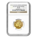 2014 Canada 1/4 oz Reverse Proof Gold Maple Leaf PF-70 NGC