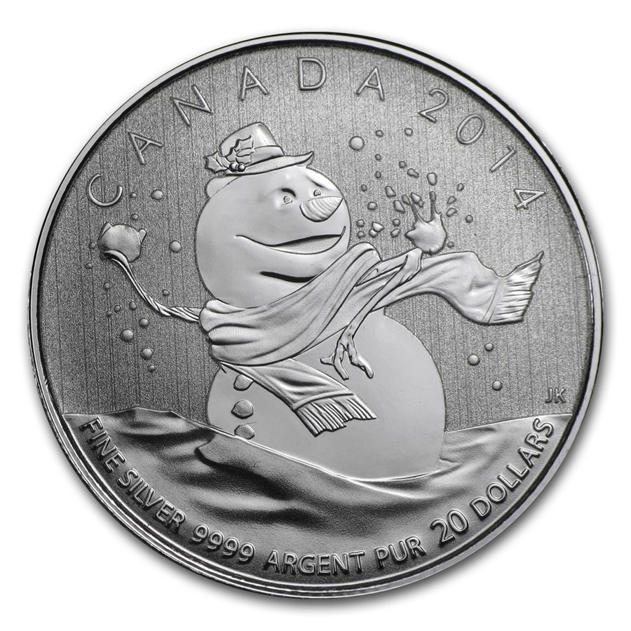 2014 Canada 1/4 oz Silver $20 Snowman
