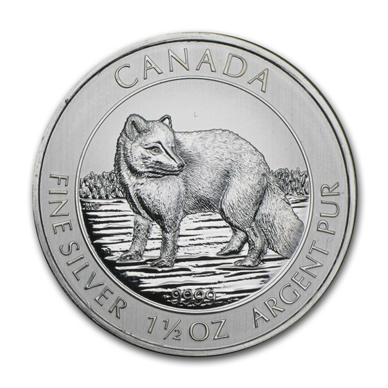 2014 Canada 1.5 oz Silver $8 Arctic Fox BU (Abrasions) 2014 Canada 1.5 oz Silver $8 Arctic Fox BU (Abrasions)