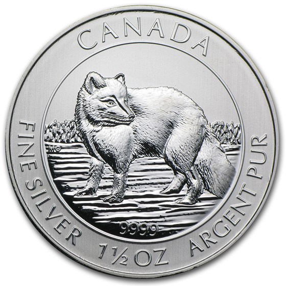 2014 Canada 1.5 oz Silver $8 Arctic Fox BU