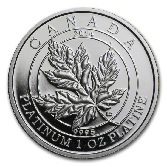 2014 Canada 1 oz Proof Platinum $300 Maple Leaf Forever 2014 Canada 1 oz Proof Platinum $300 Maple Leaf Forever