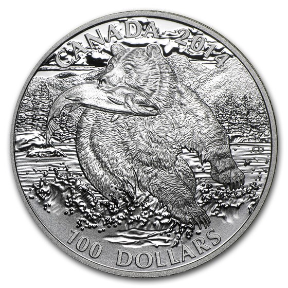 2014 Canada 1 oz Silver $100 The Grizzly Bear (Capsule Only) 2014 Canada 1 oz Silver $100 The Grizzly Bear (Capsule Only)