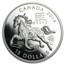 2014 Canada 1 oz Silver $15 Lunar Horse Proof (w/Box & COA)