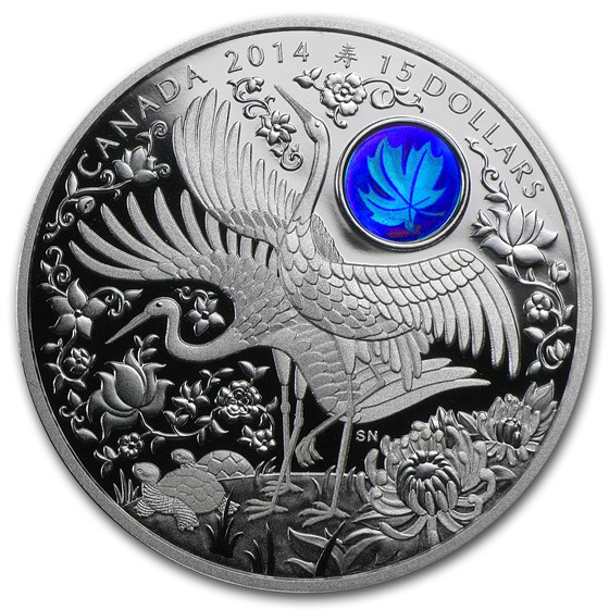 2014 Canada 1 oz Silver $15 Maple of Longevity (Hologram) 2014 Canada 1 oz Silver $15 Maple of Longevity (Hologram)