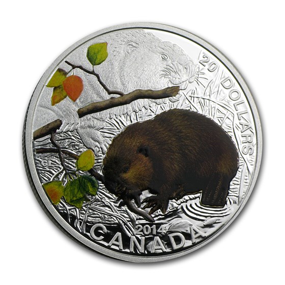 2014 Canada 1 oz Silver $20 Baby Animals The Beaver 2014 Canada 1 oz Silver $20 Baby Animals The Beaver