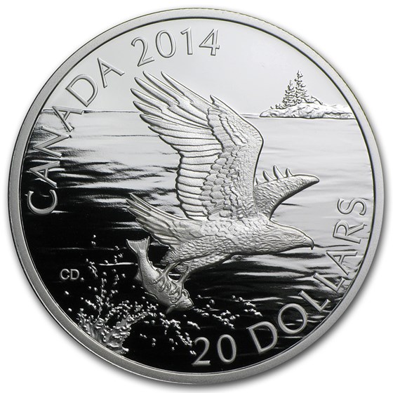 2014 Canada 1 oz Silver $20 Bald Eagle (Capsule Only)