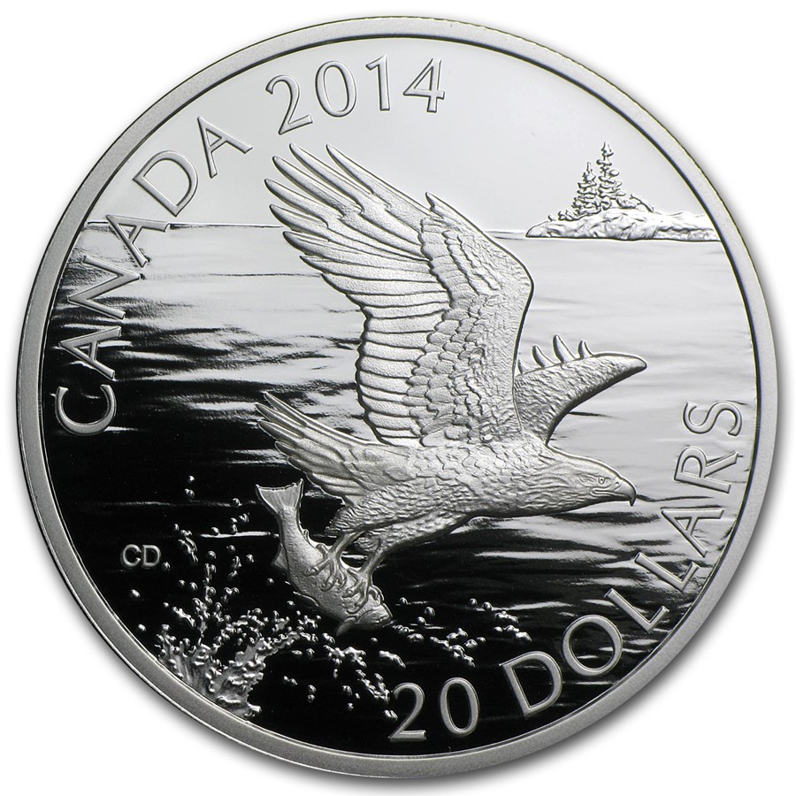 2014 Canada 1 oz Silver $20 Bald Eagle