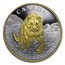 2014 Canada 1 oz Silver $20 Cougar In The Snow (Gilded)