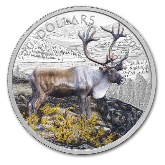 2014 Canada 1 oz Silver $20 The Caribou Reindeer 2014 Canada 1 oz Silver $20 The Caribou Reindeer