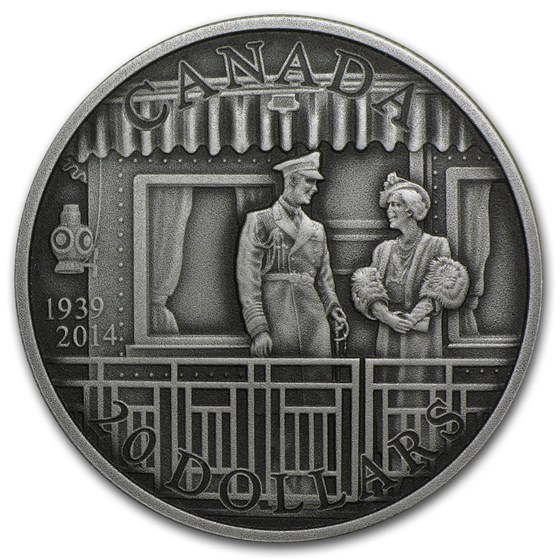 2014 Canada 1 oz Silver 75th Anniv of the First Royal Visit 2014 Canada 1 oz Silver 75th Anniv of the First Royal Visit