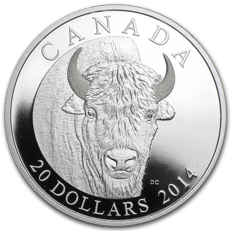 2014 Canada 1 oz Silver Bison Portrait Proof (w/Box & COA)