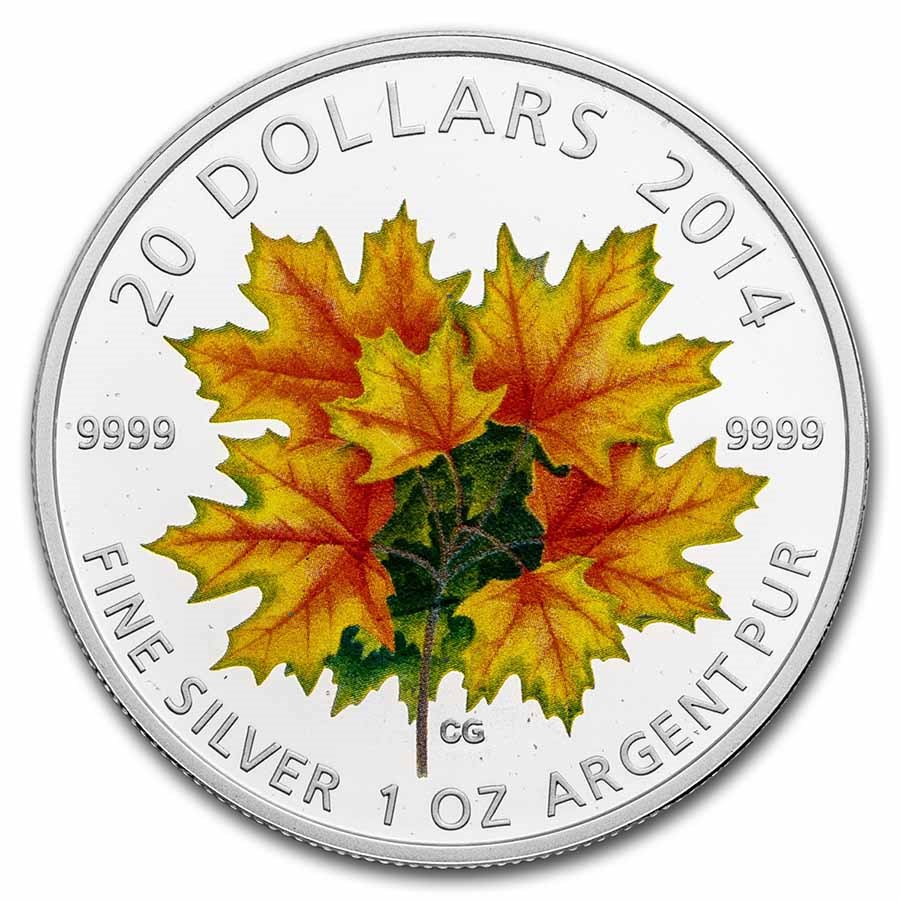 2014 Canada 1 oz Silver Maple Leaves Proof