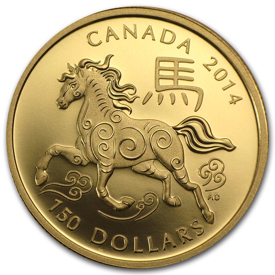 2014 Canada Gold $150 Horse Proof (w/Box & COA) 2014 Canada Gold $150 Horse Proof (w/Box & COA)