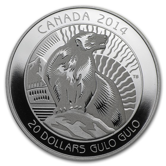 2014 Canada Silver $20 Untamed Canada Wolverine 2014 Canada Silver $20 Untamed Canada Wolverine