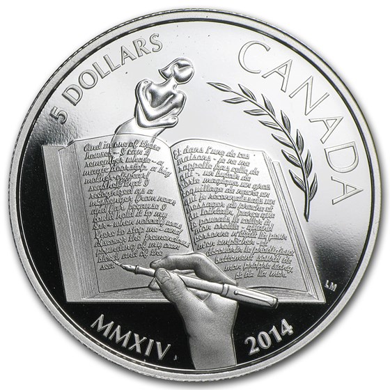 2014 Canada Silver $5 Alice Munro Proof (w/Box & COA) 2014 Canada Silver $5 Alice Munro Proof (w/Box & COA)