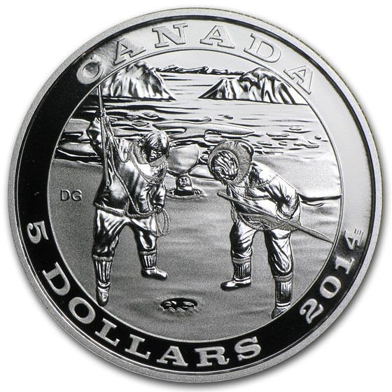2014 Canada Silver $5 Tradition of Hunting Seal Proof 2014 Canada Silver $5 Tradition of Hunting Seal Proof