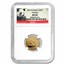 2014 China 1/10 oz Gold Panda MS-69 NGC