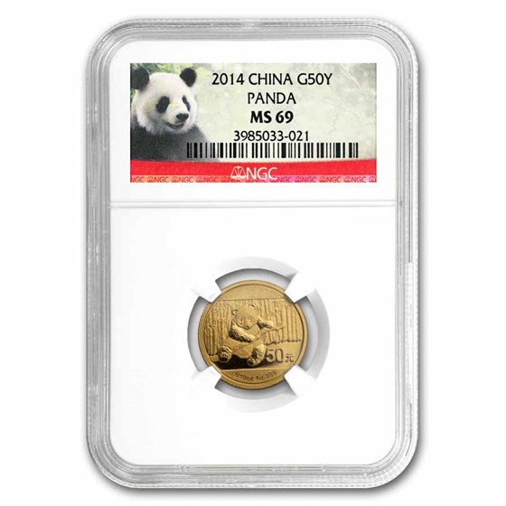 2014 China 1/10 oz Gold Panda MS-69 NGC 2014 China 1/10 oz Gold Panda MS-69 NGC