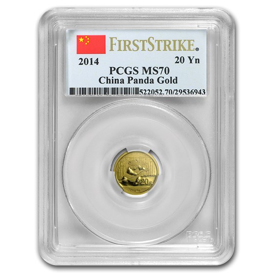 2014 China 1/20 oz Gold Panda MS-70 PCGS (FirstStrike®) 2014 China 1/20 oz Gold Panda MS-70 PCGS (FirstStrike®)
