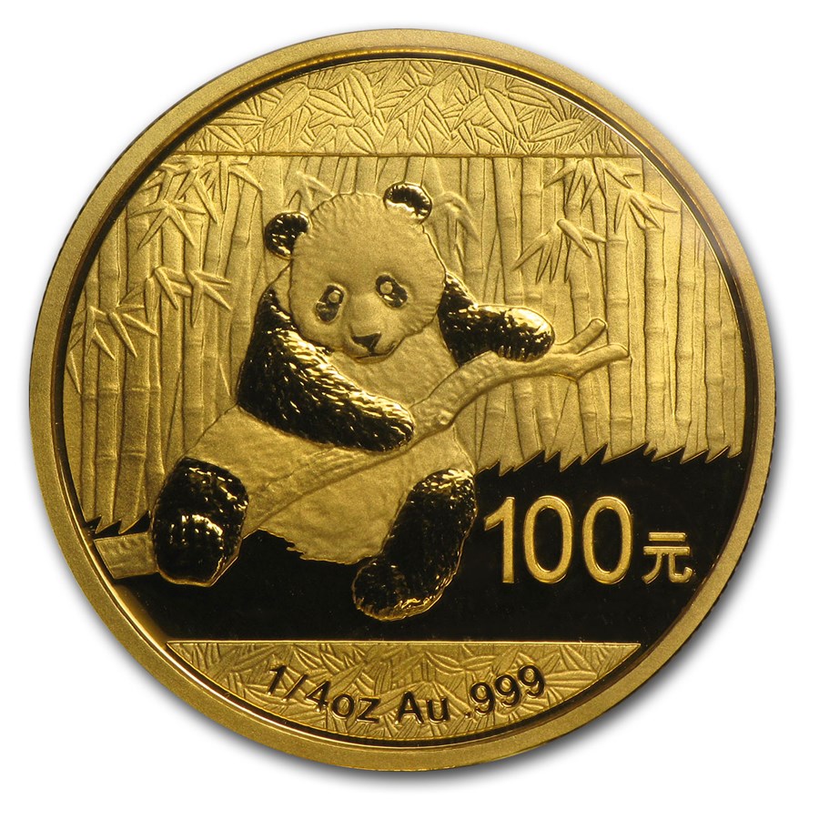 2014 China 1/4 oz Gold Panda BU (Sealed)