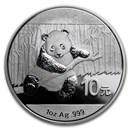2014 China 1 oz Silver Panda BU (In Capsule)
