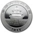 2014 China 1 oz Silver Panda MS-70 PCGS (Gold Foil Label)