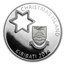2014 Christmas Island 2 oz Silver Winter Wonderland Star Cut-out