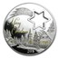 2014 Christmas Island 2 oz Silver Winter Wonderland Star Cut-out