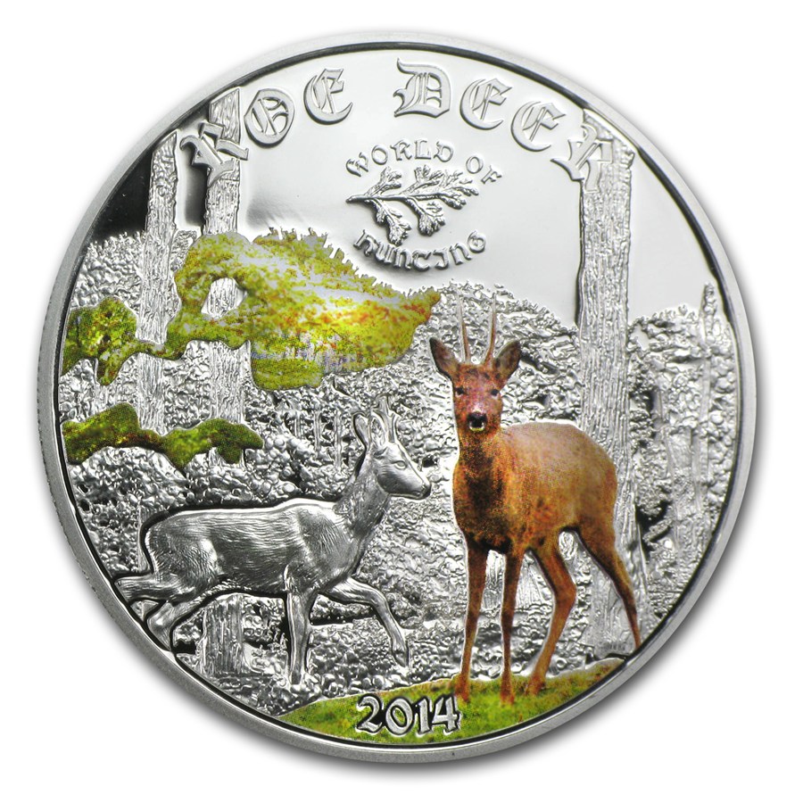 Buy 2014 Cook Islands 1/2 oz Proof Silver World of Hunting Roe Deer | APMEX