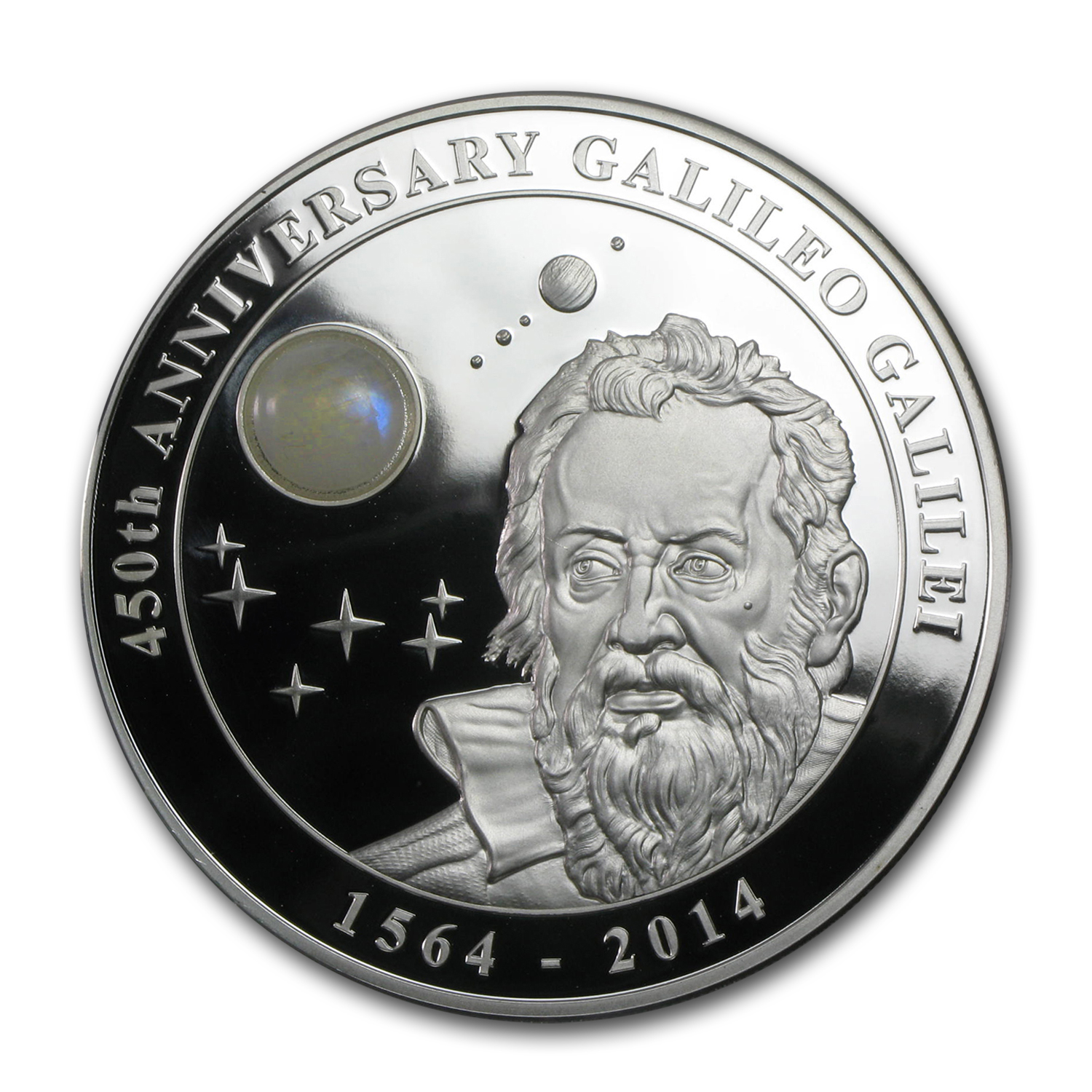 Buy 2014 Cook Islands 2 oz Silver Galileo Galilei Moonstone Proof