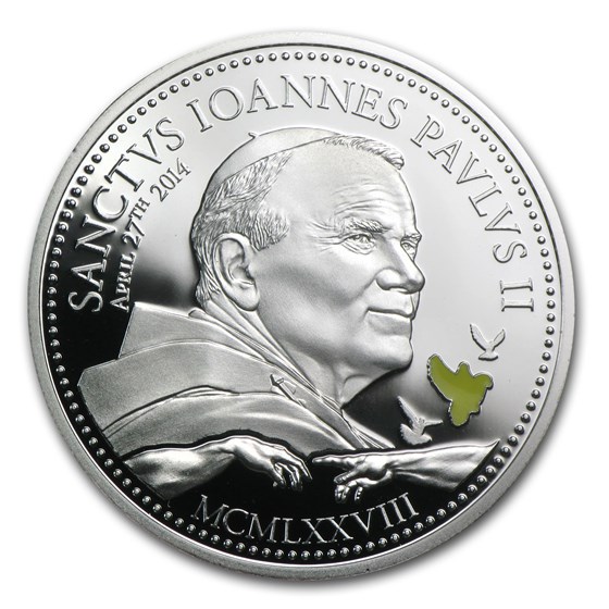 2014 Cook Islands Silver $2 Pope John Paul II 2014 Cook Islands Silver $2 Pope John Paul II