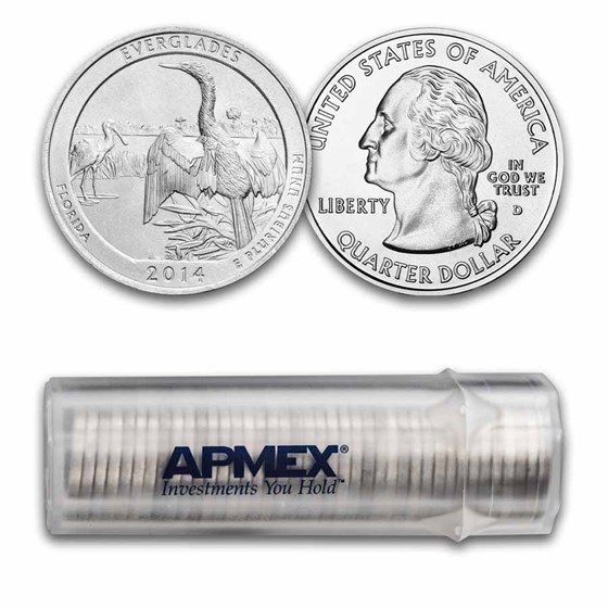 2014-D ATB Quarter Everglades National Park 40-Coin Roll BU 2014-D ATB Quarter Everglades National Park 40-Coin Roll BU