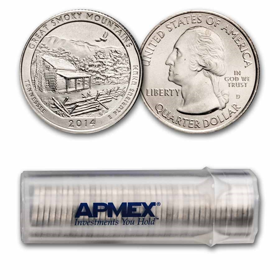 2014-D ATB Quarter Great Smoky Mountains National 40-Coin Roll BU