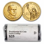 2014-D Calvin Coolidge 25-Coin Presidential Dollar Roll BU