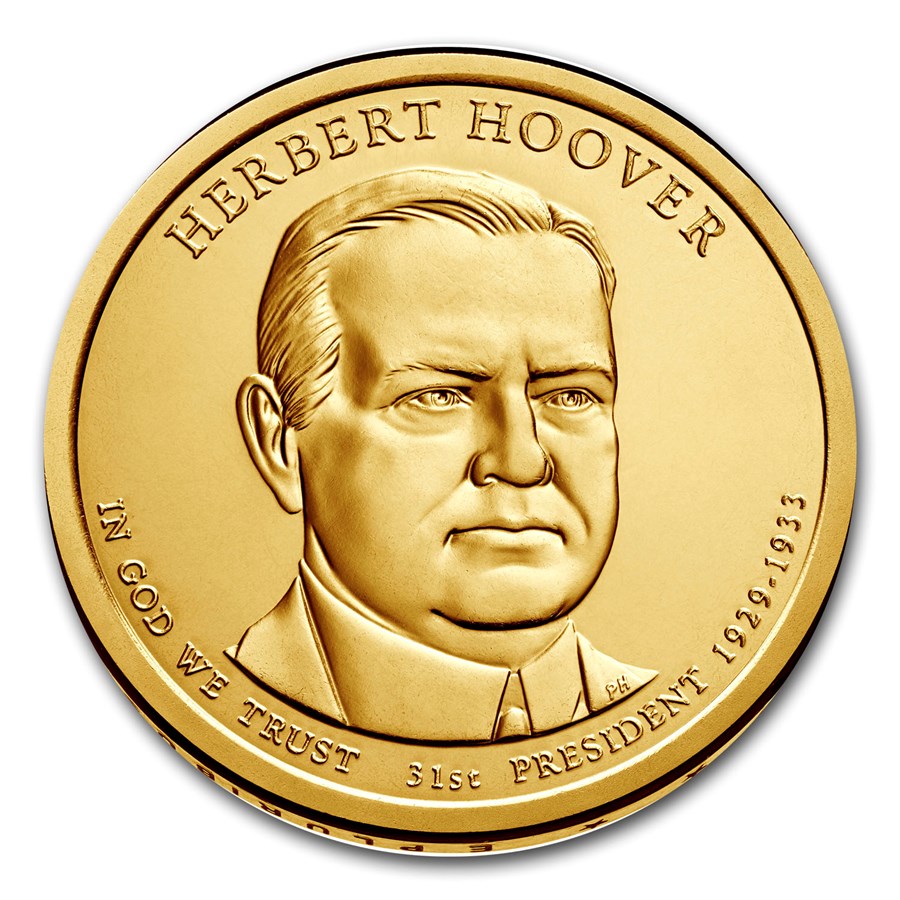 2014-D Herbert Hoover Presidential Dollar BU