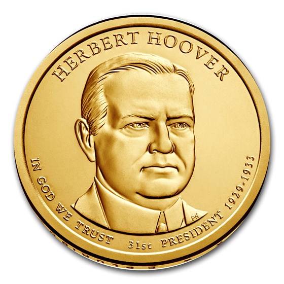 2014-D Herbert Hoover Presidential Dollar BU 2014-D Herbert Hoover Presidential Dollar BU