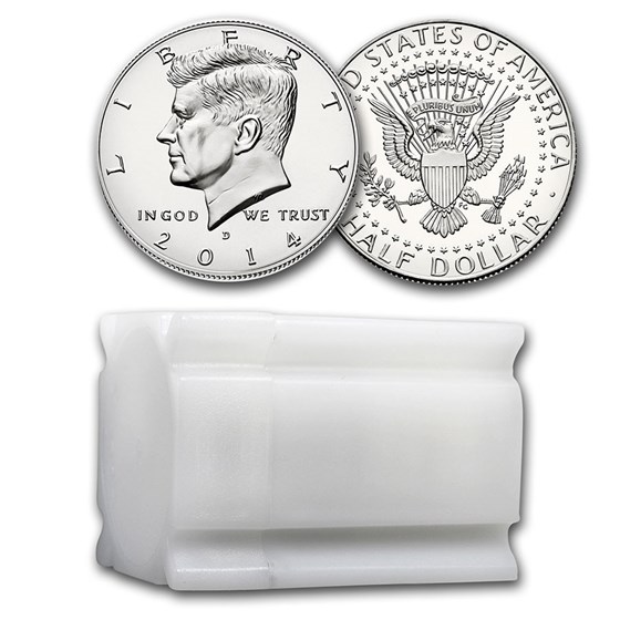 2014-D Kennedy Half Dollar 20-Coin Roll BU 2014-D Kennedy Half Dollar 20-Coin Roll BU