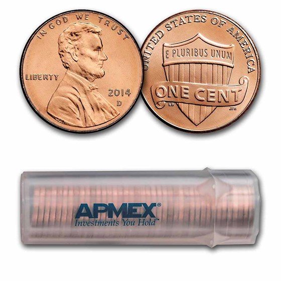 2014-D Lincoln Cent 50-Coin Roll BU 2014-D Lincoln Cent 50-Coin Roll BU