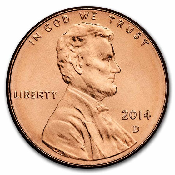 2014-D Lincoln Cent BU (Red) 2014-D Lincoln Cent BU (Red)