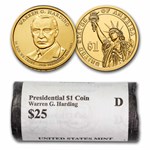 2014-D Warren Harding 25-Coin Presidential Dollar Roll BU