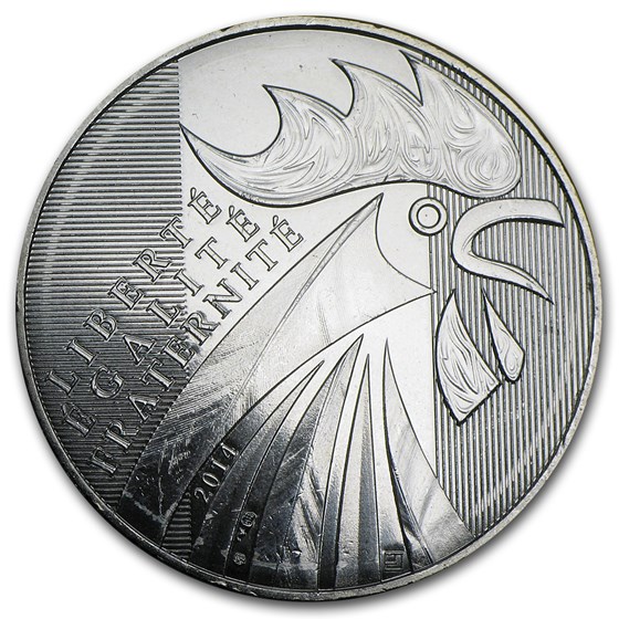 2014 France Silver €10 The Rooster (Face Value Coins) 2014 France Silver €10 The Rooster (Face Value Coins)