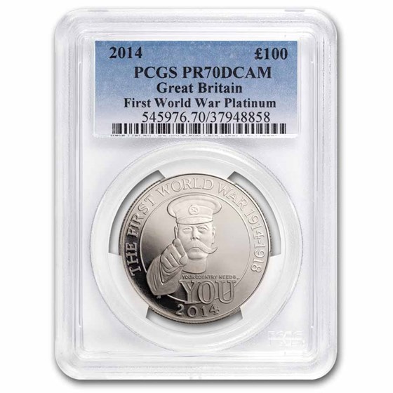 2014 GB 1 oz Platinum First World War 100th Anniv PF-70 PCGS 2014 GB 1 oz Platinum First World War 100th Anniv PF-70 PCGS